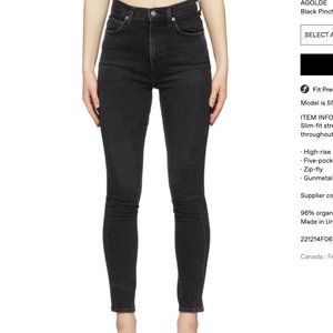 Agolde Black Sophie Jeans Size 26